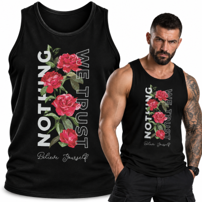 TANK TOP ŚMIESZNY WE TRUST